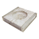 Travertine and brass ashtray