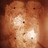 Pair of Murano glass flower wall light