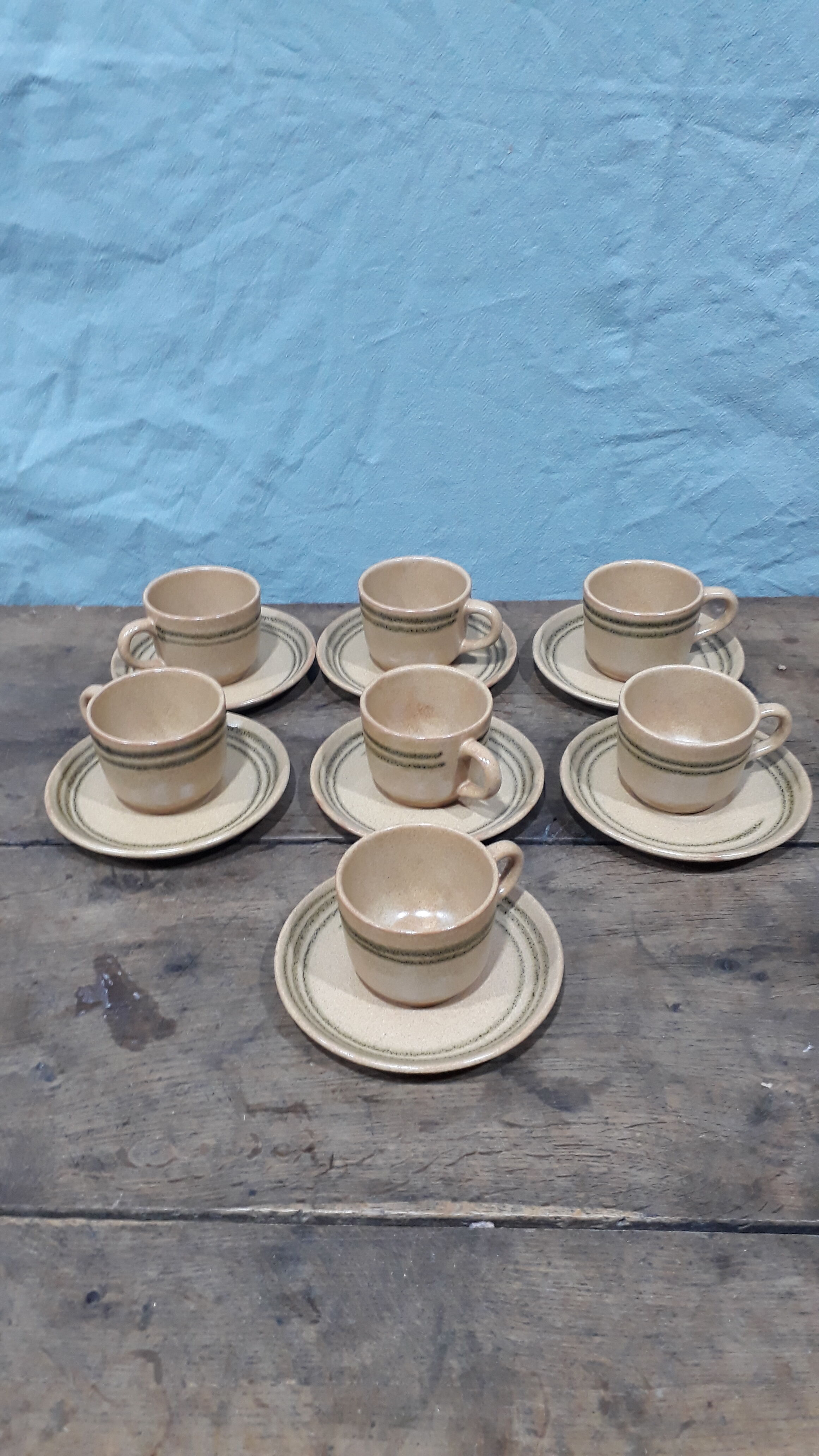 7 coffee cups and saucers Sarreguemines