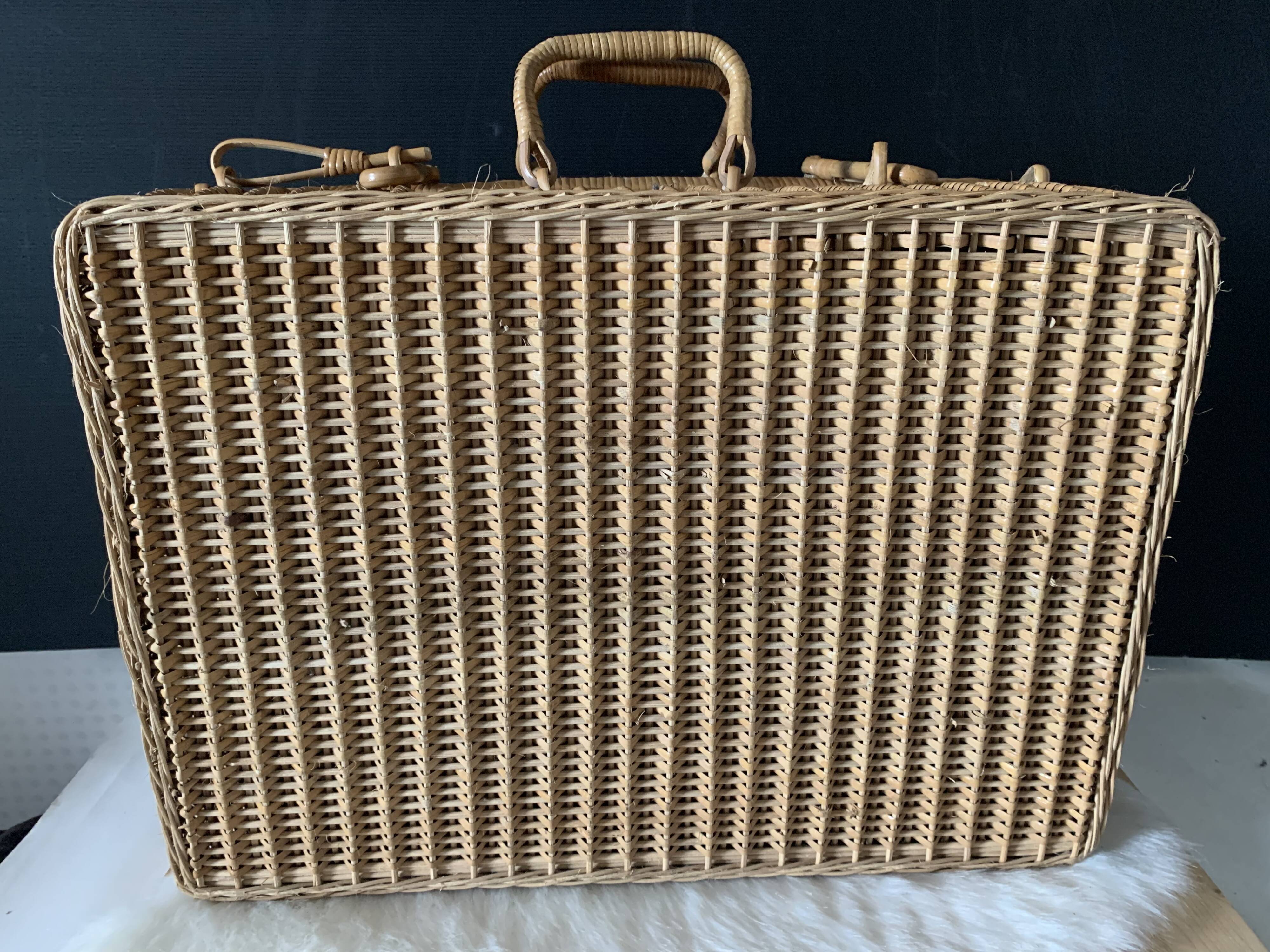 Wicker suitcase