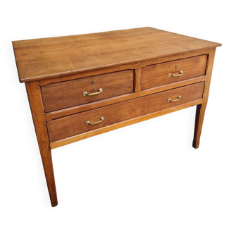 Antique workbench chest of drawers kitchen island oak wood