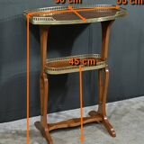 Louis XVI style mahogany veneer coffee table – Late 19th century