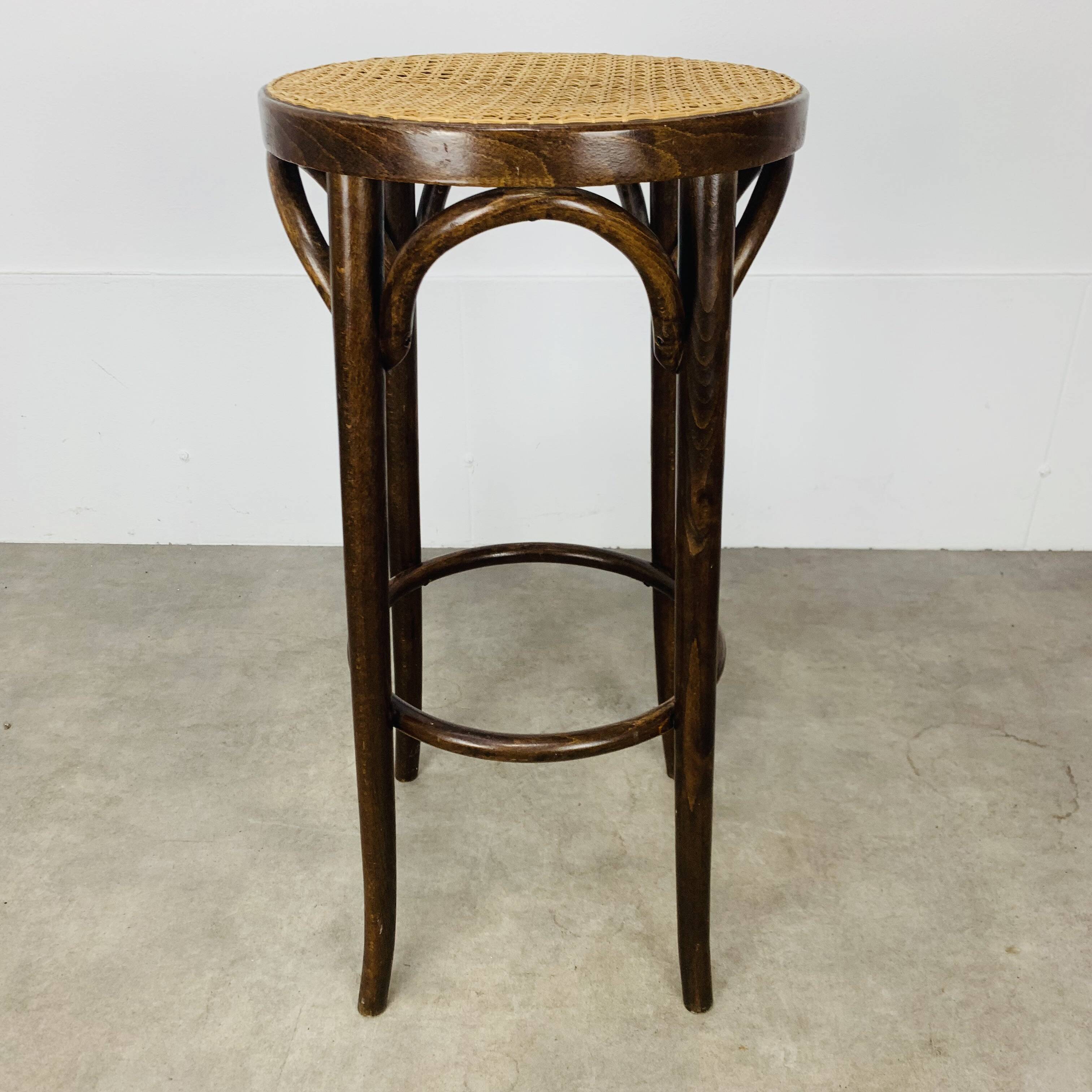 Canework and bentwood bistro bar stool