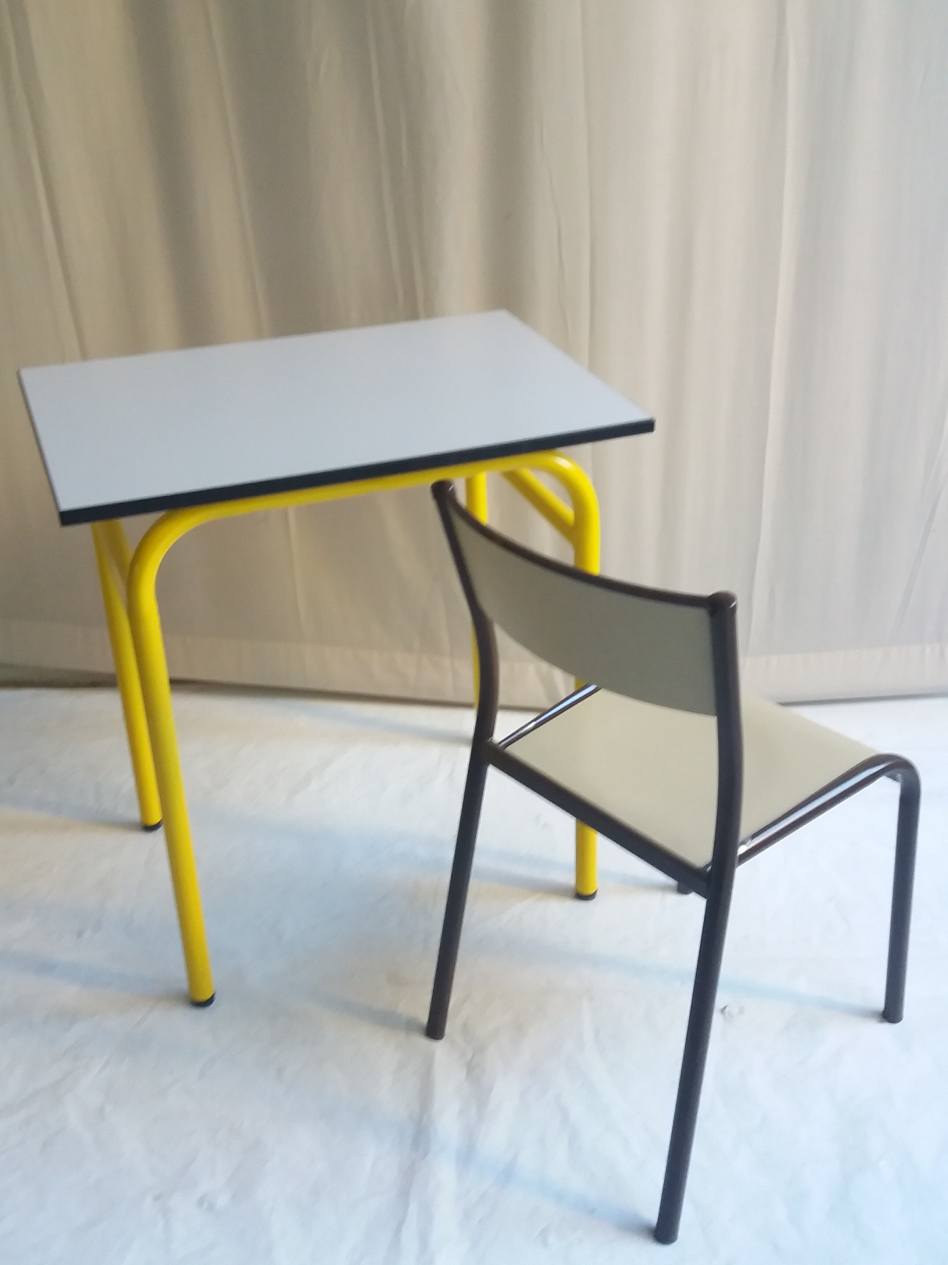 Vintage yellow desk and chair