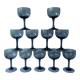 Series of 11 stemmed glasses, 1950