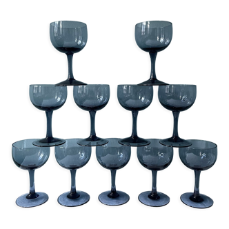 Série de 11 verres à pied, 1950