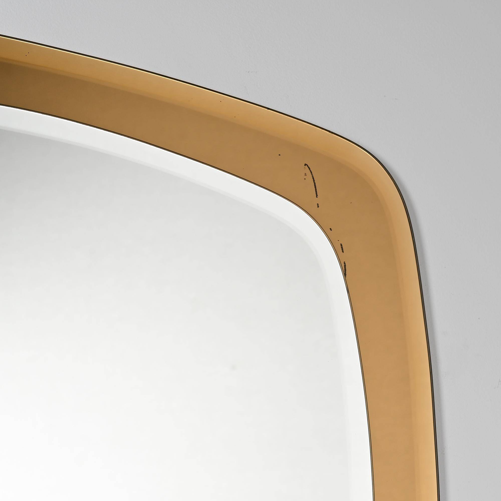 Square smoked glass mirror, Italy, 1970