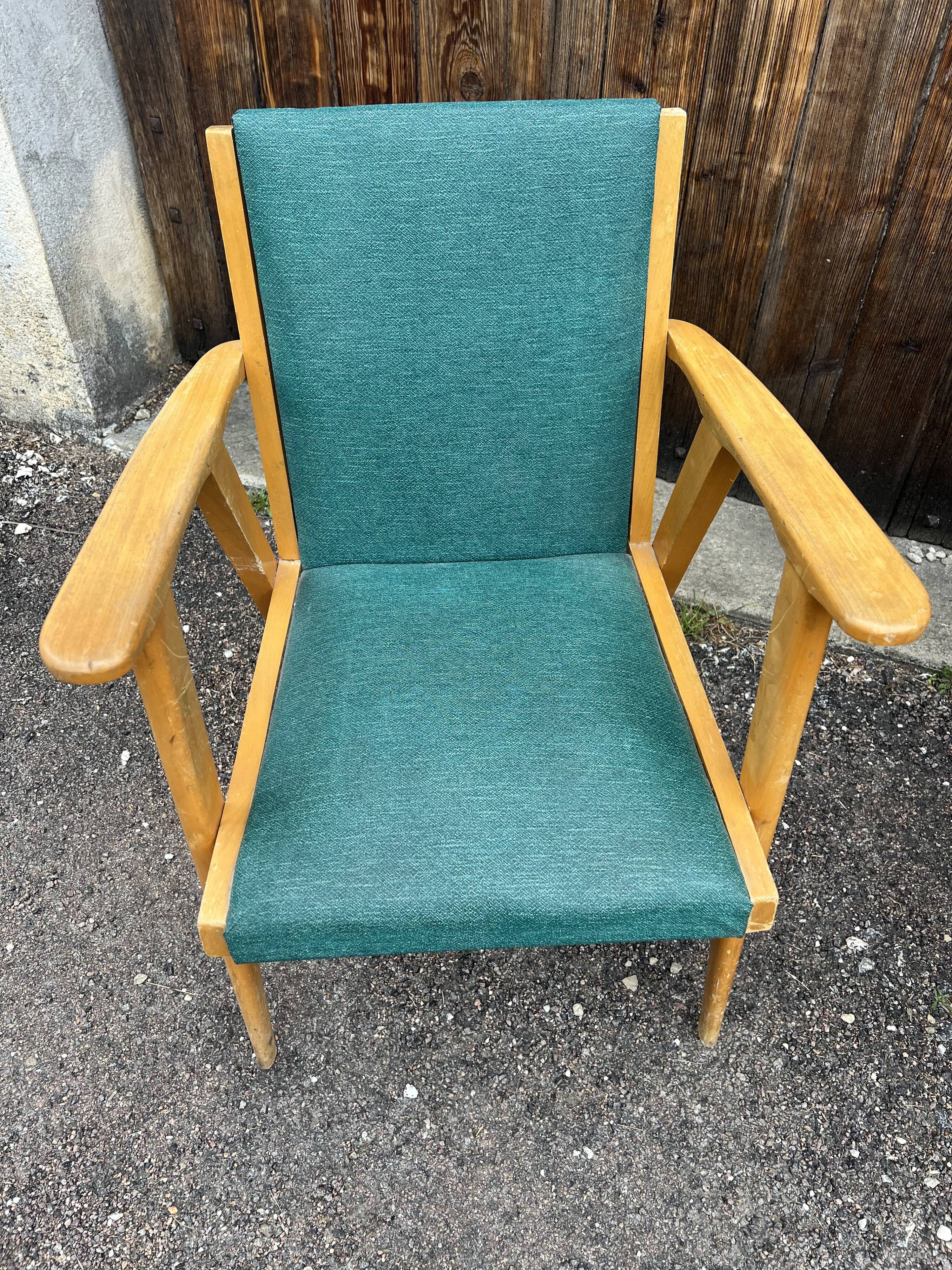 Set of 3 vintage 50s armchairs – Scandinavian design