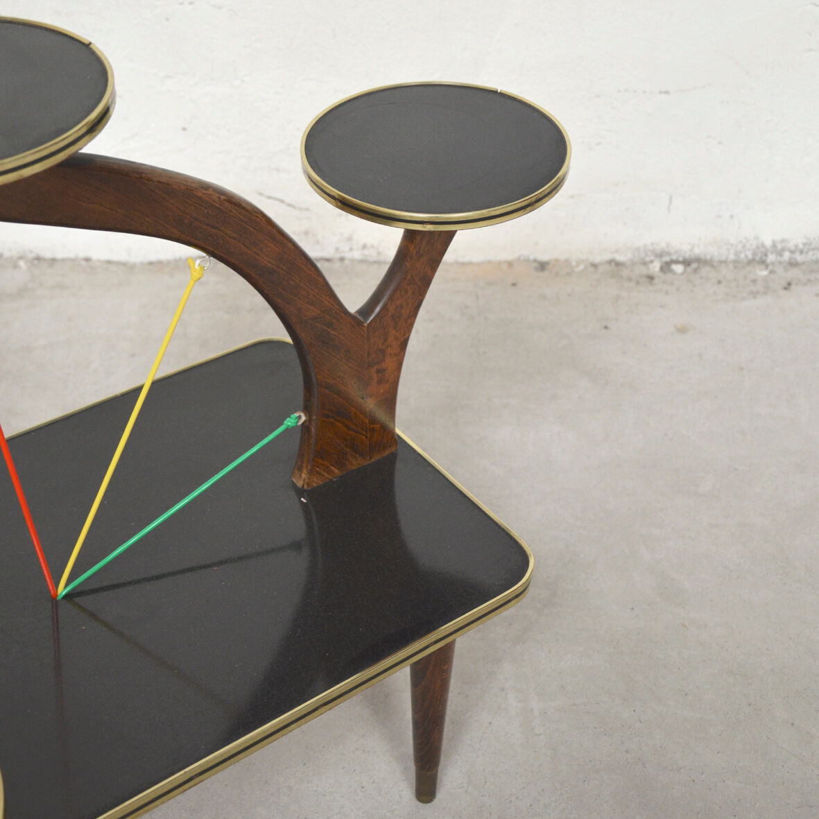 Black plant holder table, 1960