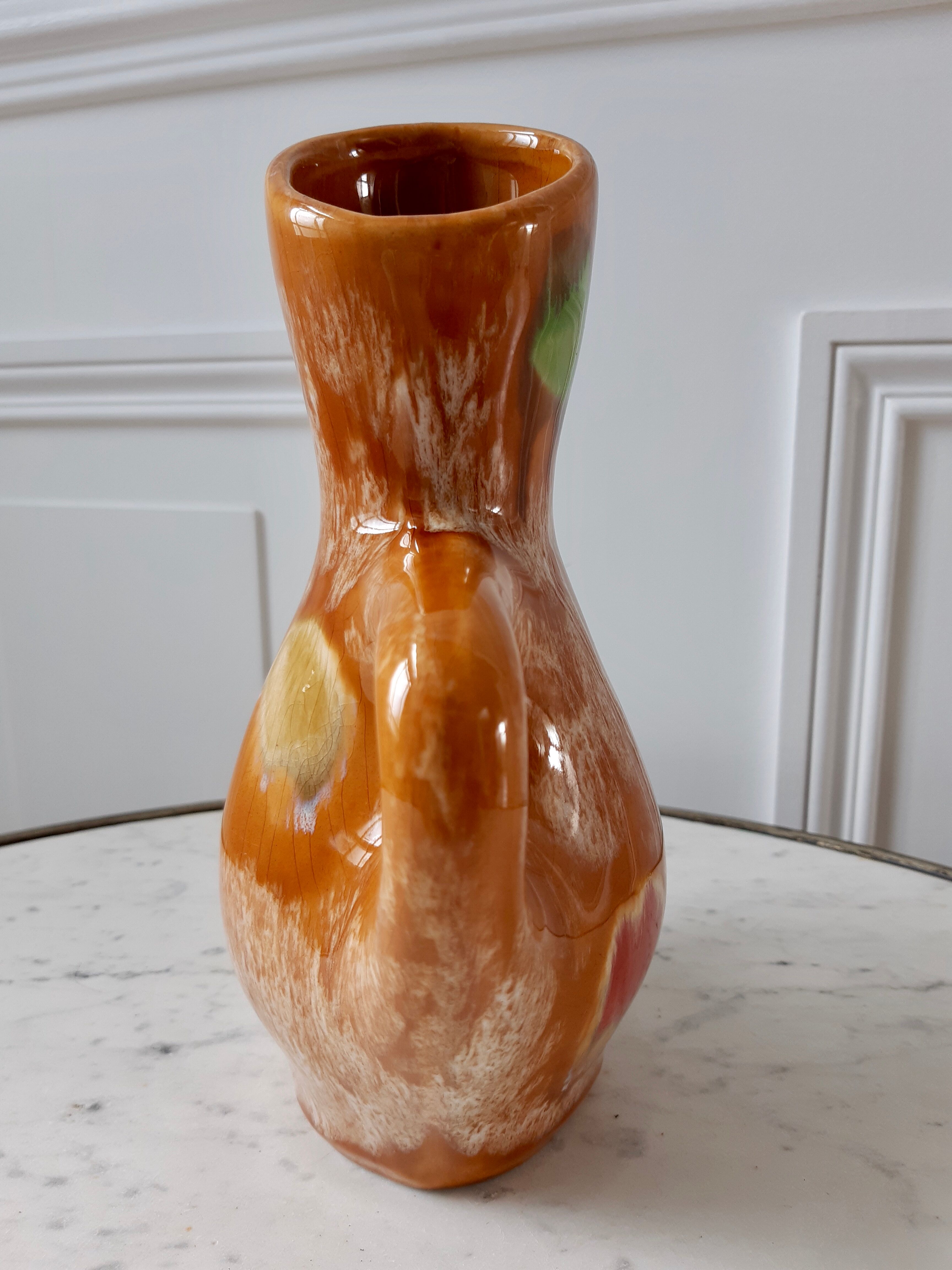 Modernist ceramic vase signed PL Minerva 60s-70s