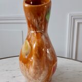 Vase en céramique moderniste signé PL Minerve années 60-70s