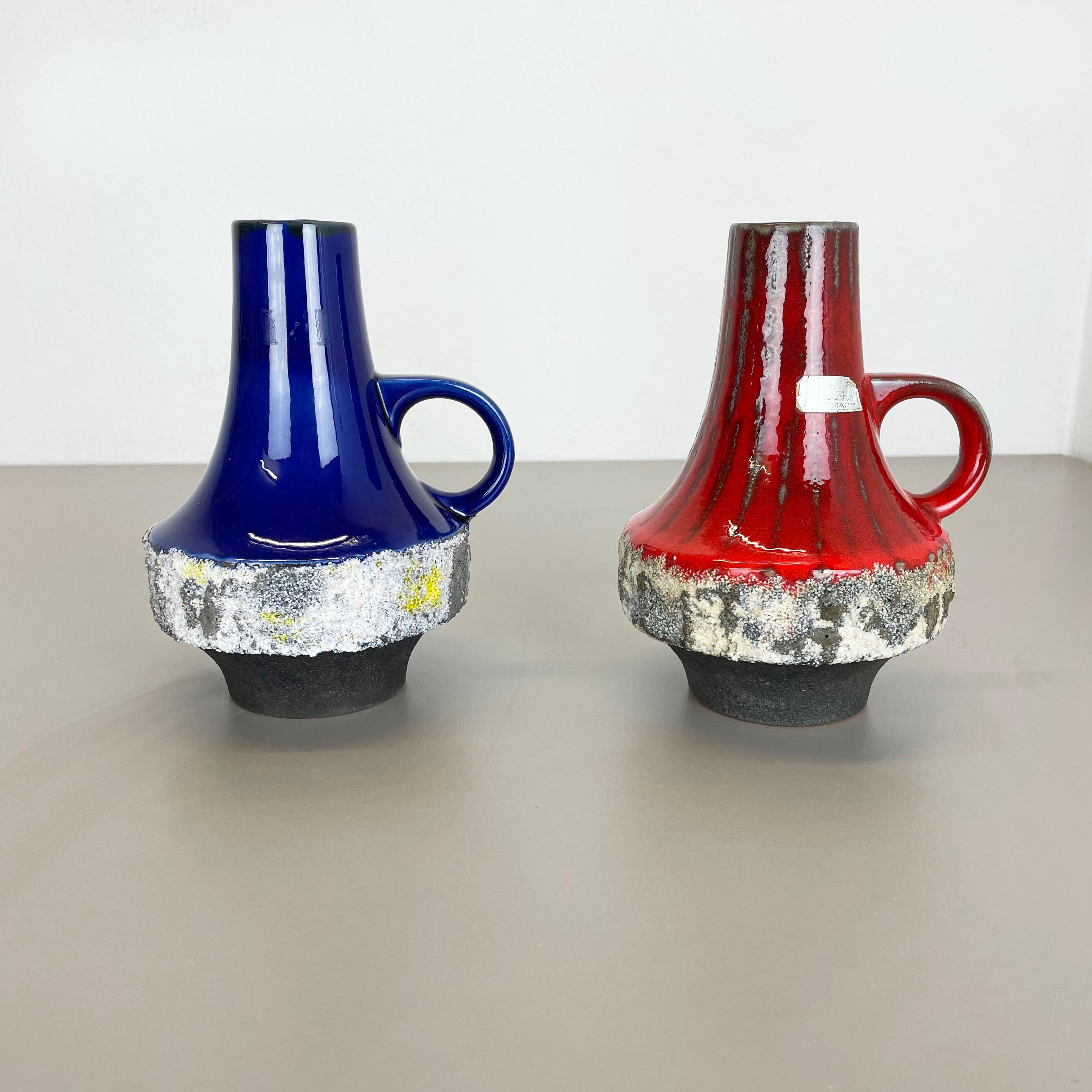 Ensemble de 2 vases en céramique OVNI Heinz Siery Carstens Tönnieshof, Allemagne, 1970