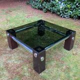 Table basse en verre fumé par Martin Visser pour Spectrum vers les années 1970