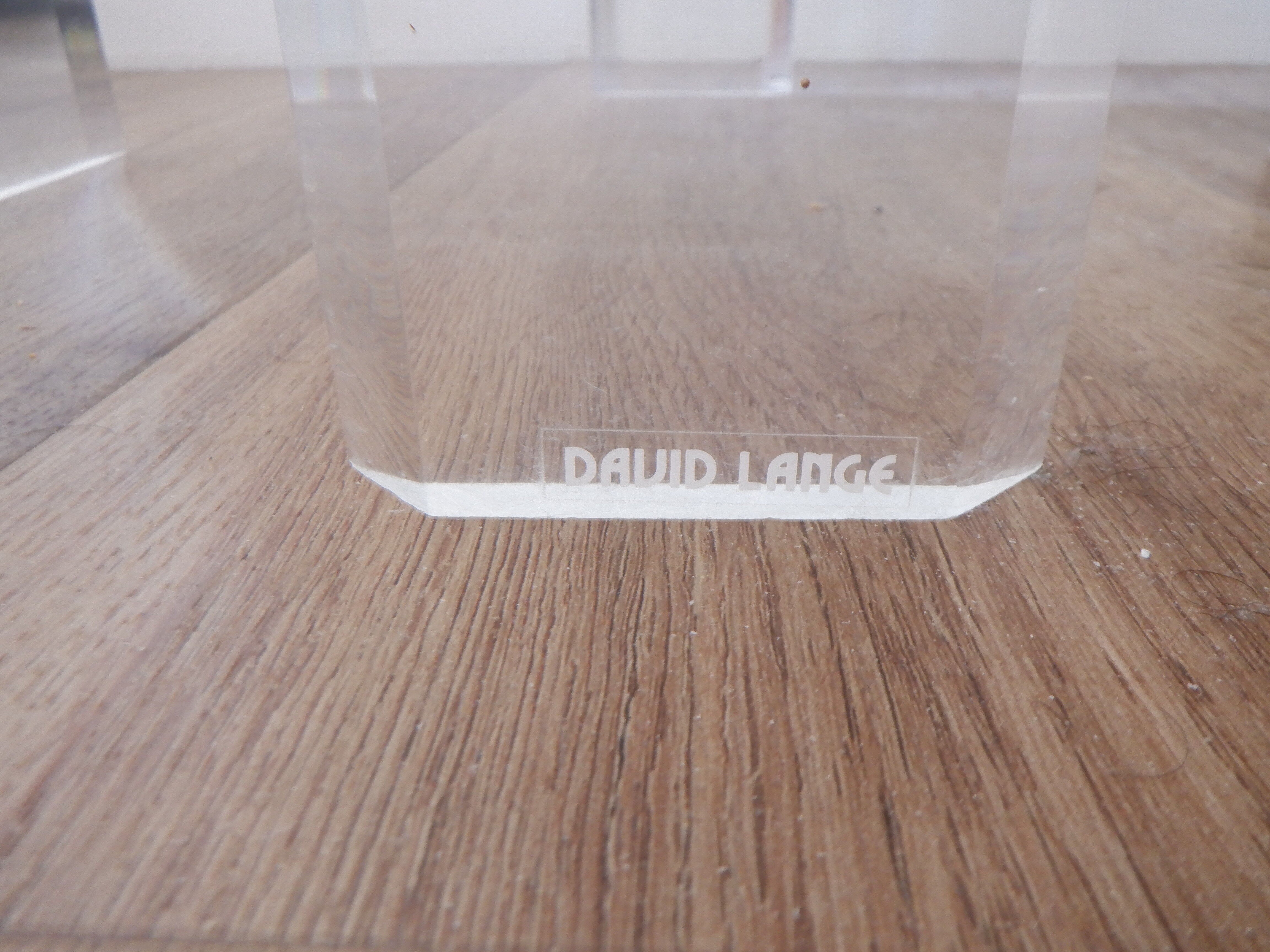 Plexiglas saddle David Lange