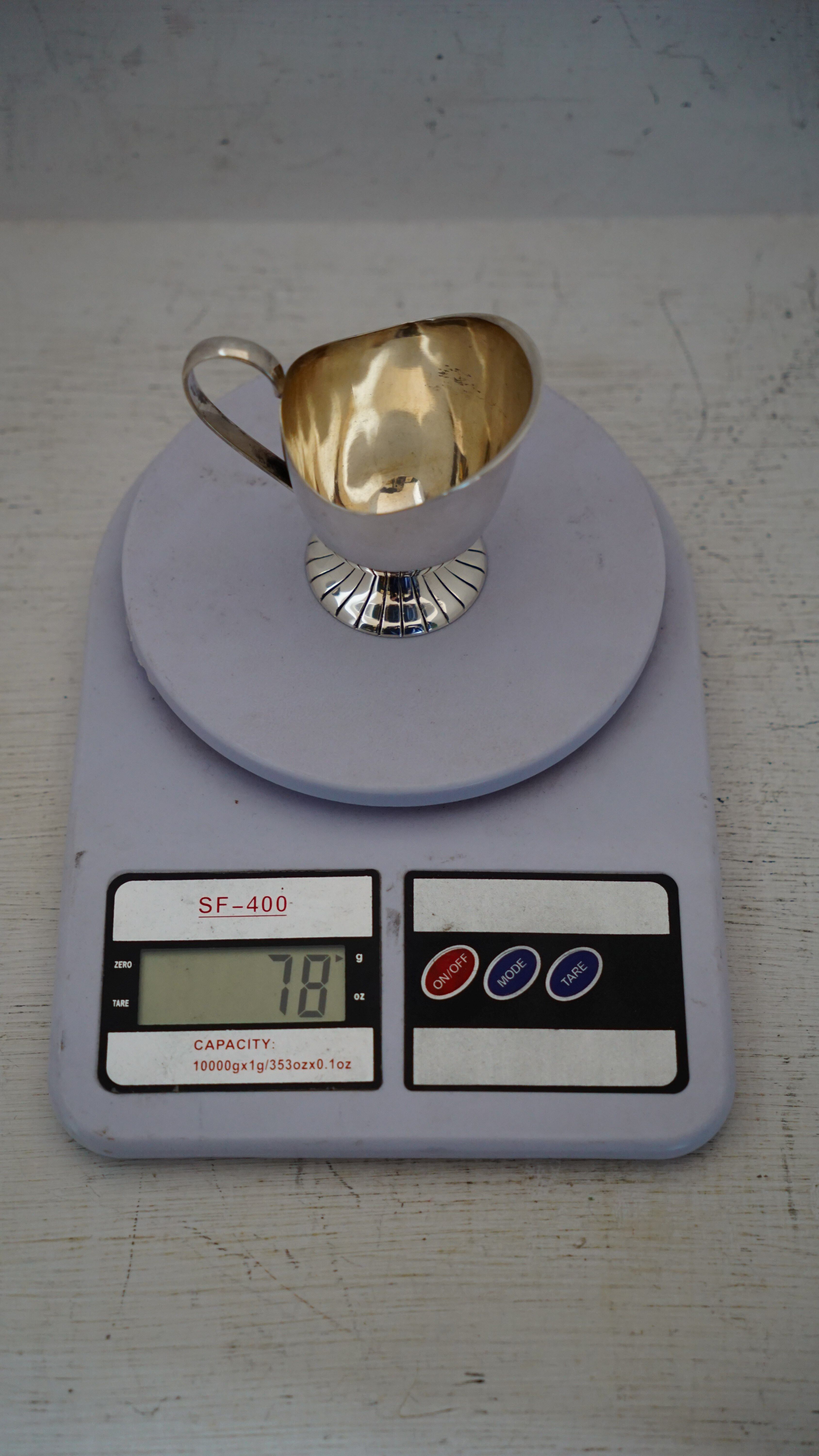 Pair of silverware saucepans