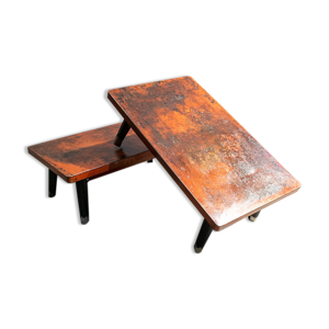 Set de deux tables basses Tolix xavier Pauchard 1960