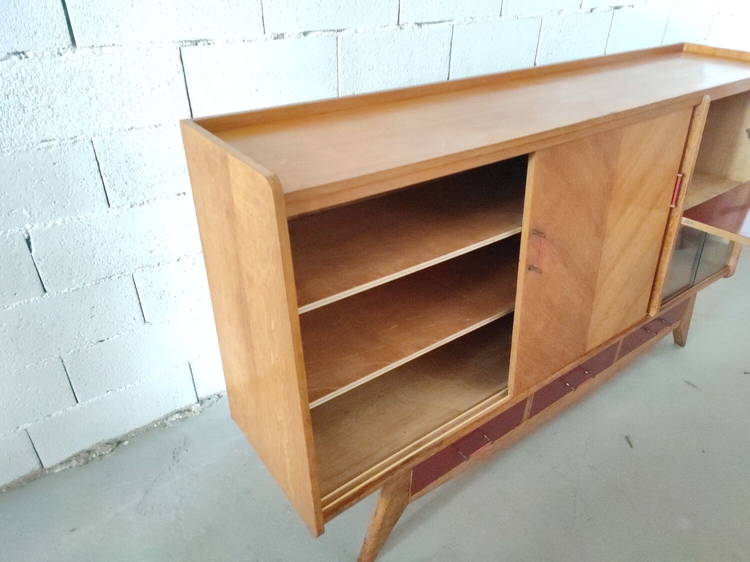 Enfilade buffet foot vintage compass