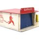 Rare fifties vintage toy garage with De Stijl colours