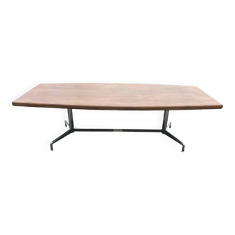 Table à manger ou de conference Mobilier International en palissandre et aluminium de Giancarlo PIRETTI - 1970’ pour 10 personnes