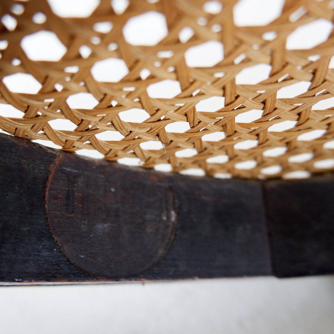 Thonet black bentwood stool - 20th