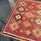 Old orange kilim carpet