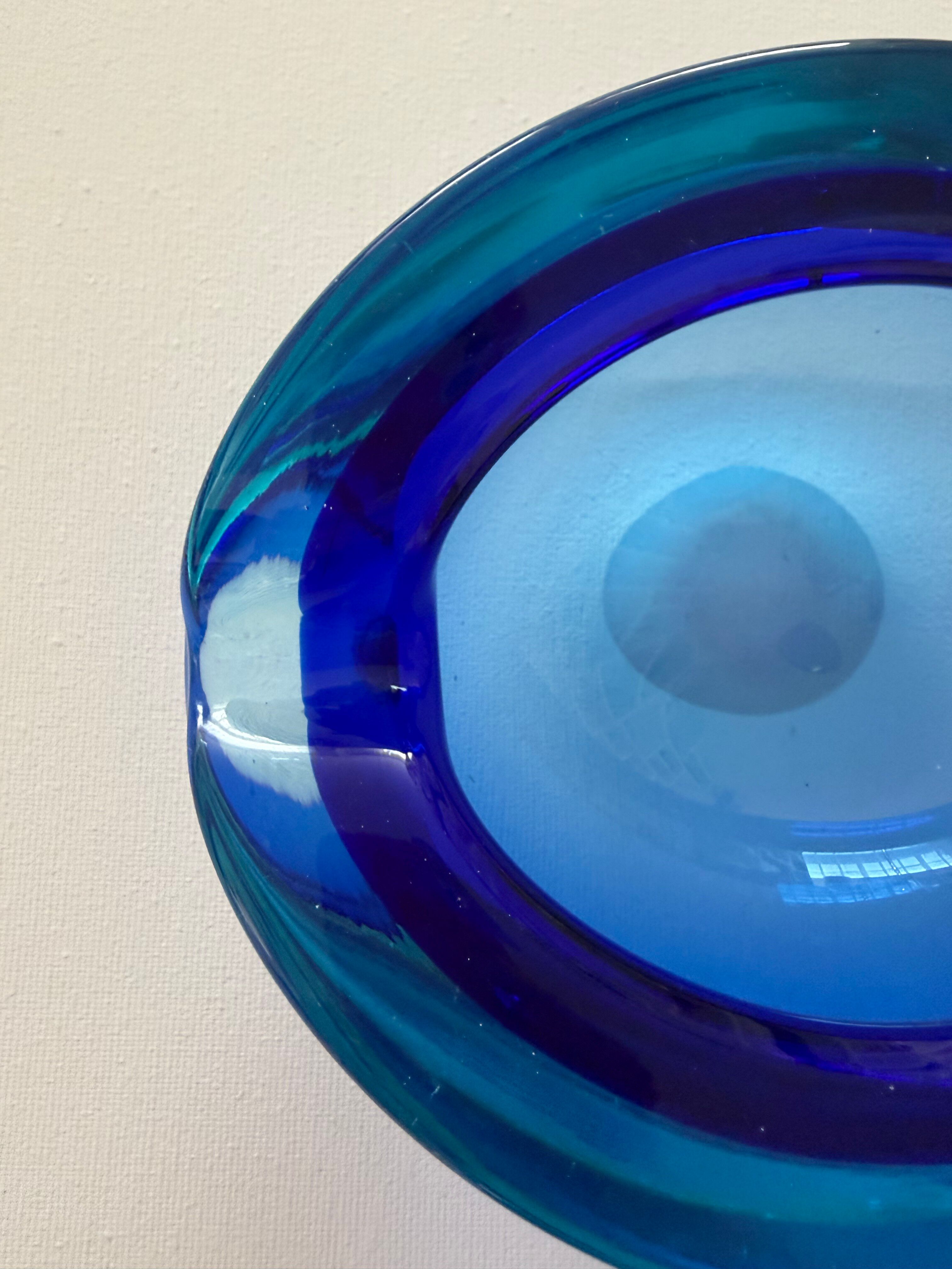 Murano blue ashtray