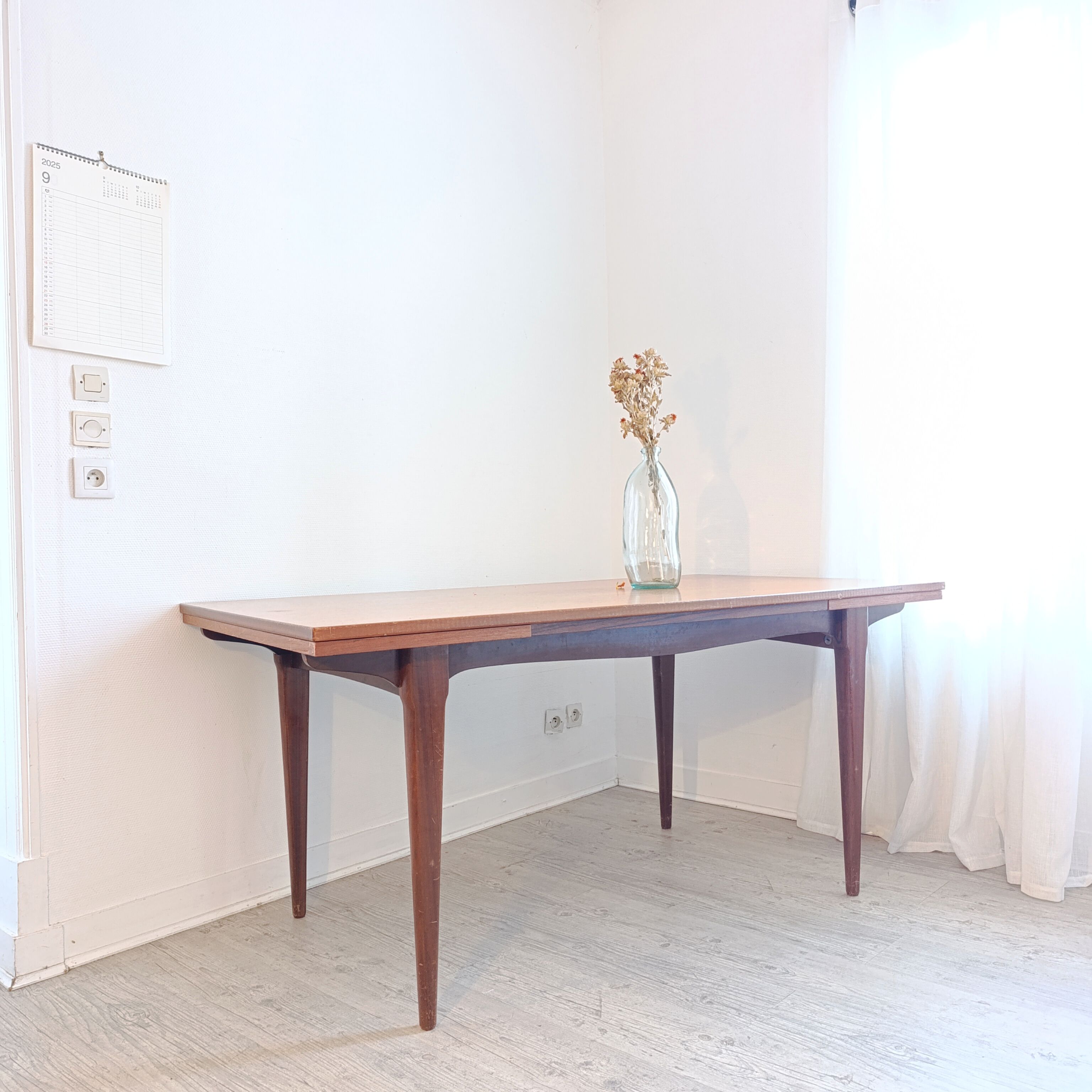 Danish vintage teak dining table from the 1960s.