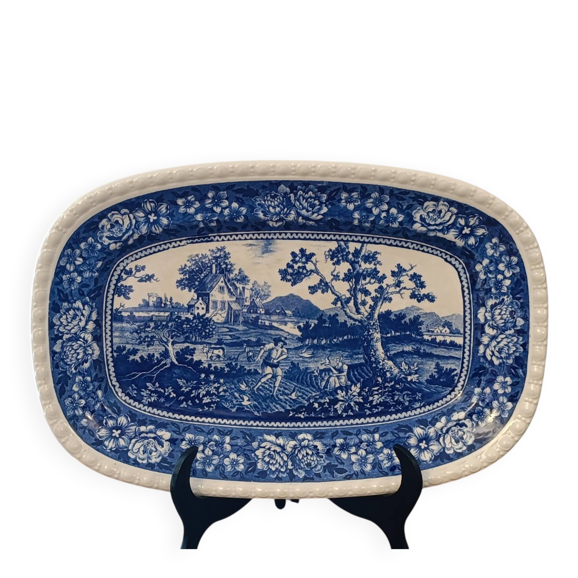 Large rectangular Villeroy & Boch "Rusticana" platter - Blue