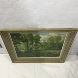 A. Ledieu – Oil on canvas "Bassin d'Hermes"