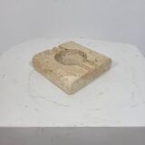Large vintage travertine ashtray Fratelli Mannnelli Italy 1970s