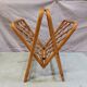 Vintage Bamboo and Rattan Folding Magazine Rack - 70s