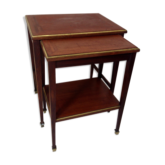 Table trundle strapping brass circa 1900