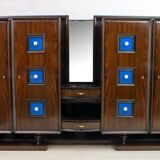 Guglielmo Ulrich Rare Mid-Century Modern Italian Walnut Bar Cabinet, 1940s