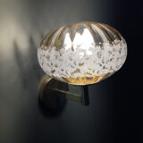 Pair of brass and glass sconces worked 1960