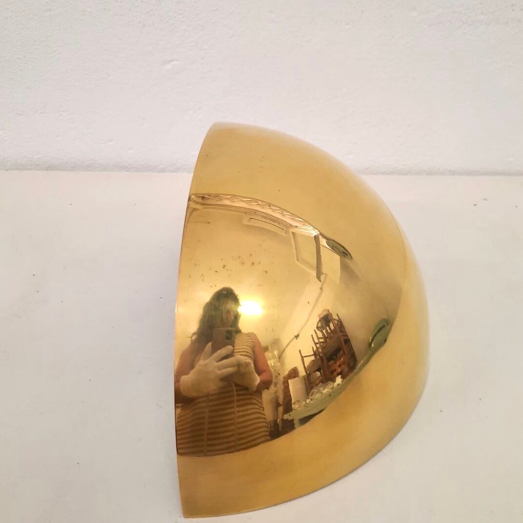 8 half moon sconces, Hollywood regency, brass, 60/70