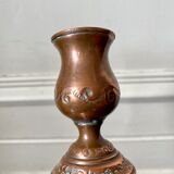 Bougeoir ancien en cuivre