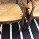 Pair of straw seating armchairs