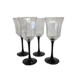 Vintage French white wine glasses by Luminarc