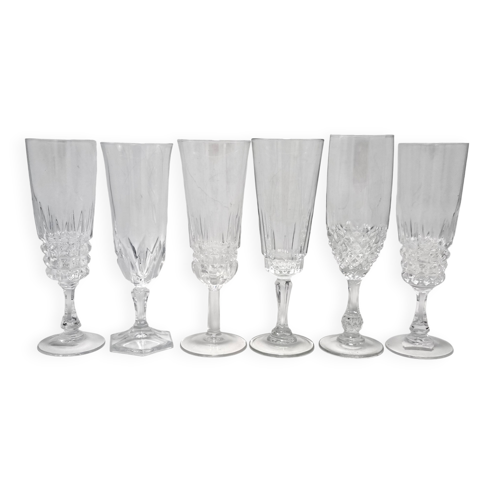 6 champagne flutes
