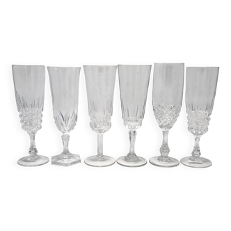 6 champagne flutes