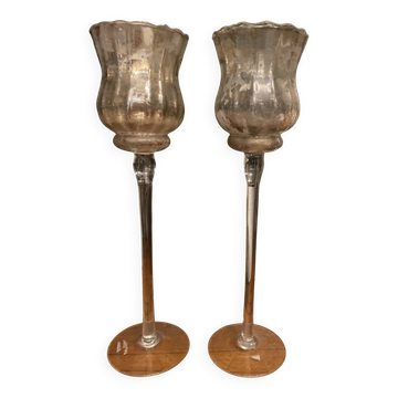 2 bougeoirs