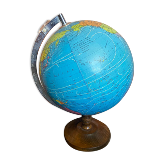 World Map Earth Globe Old TARIDE 1985 Model 90RL025 Vintage