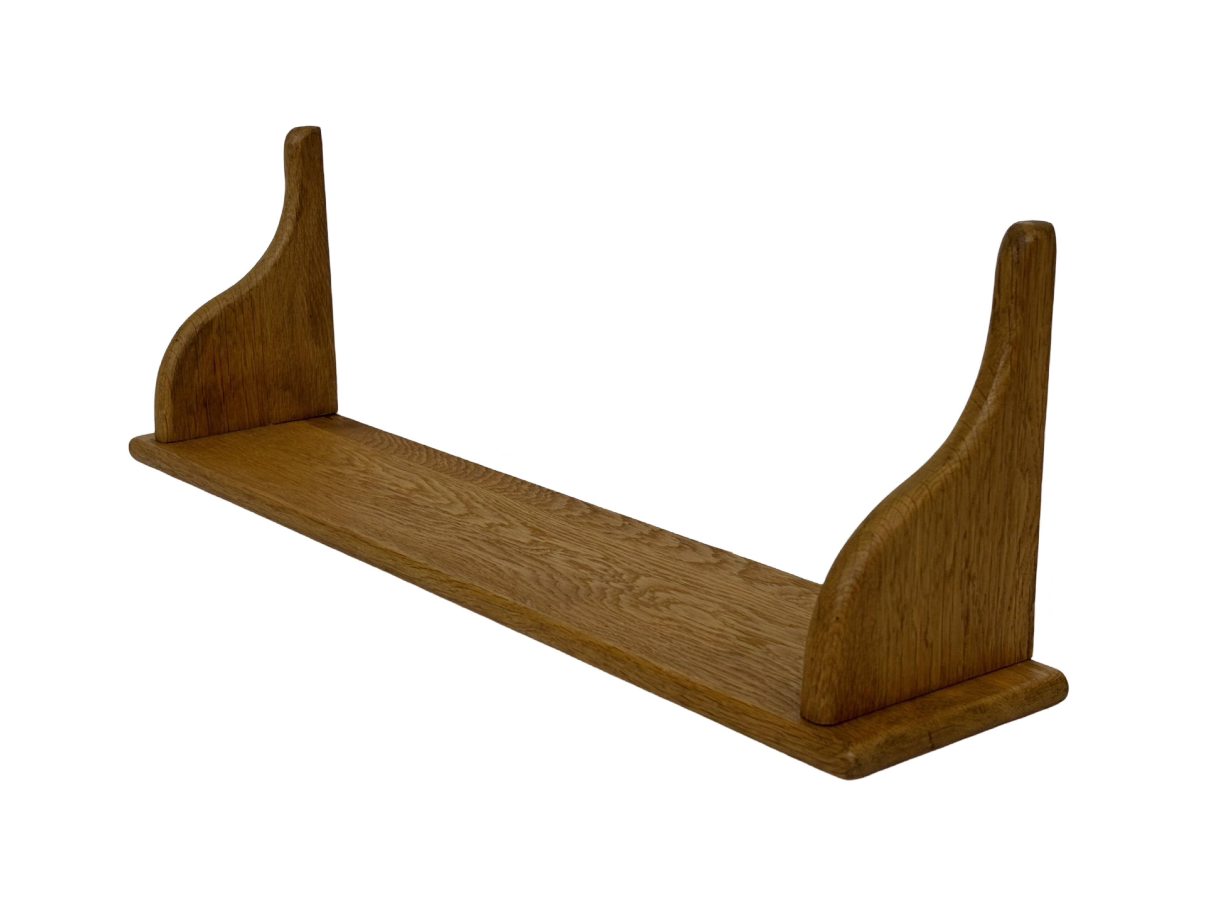 Vintage oak wall rack book shelf 1970s wood minimalist design