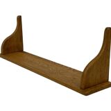 Vintage oak wall rack book shelf 1970s wood minimalist design