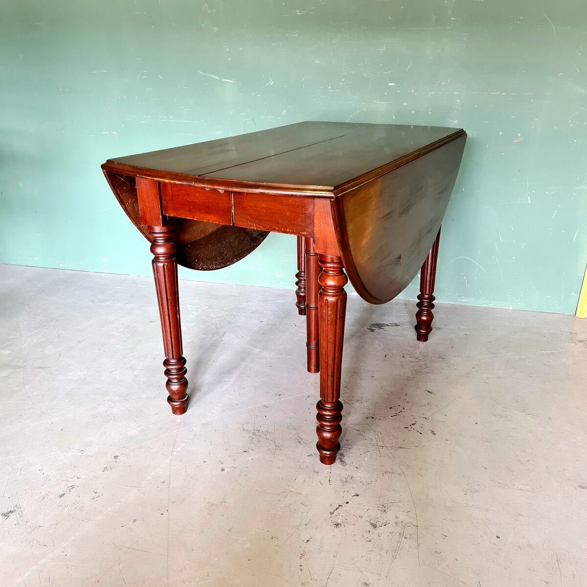 Antique french oak louis philippe coulissen table