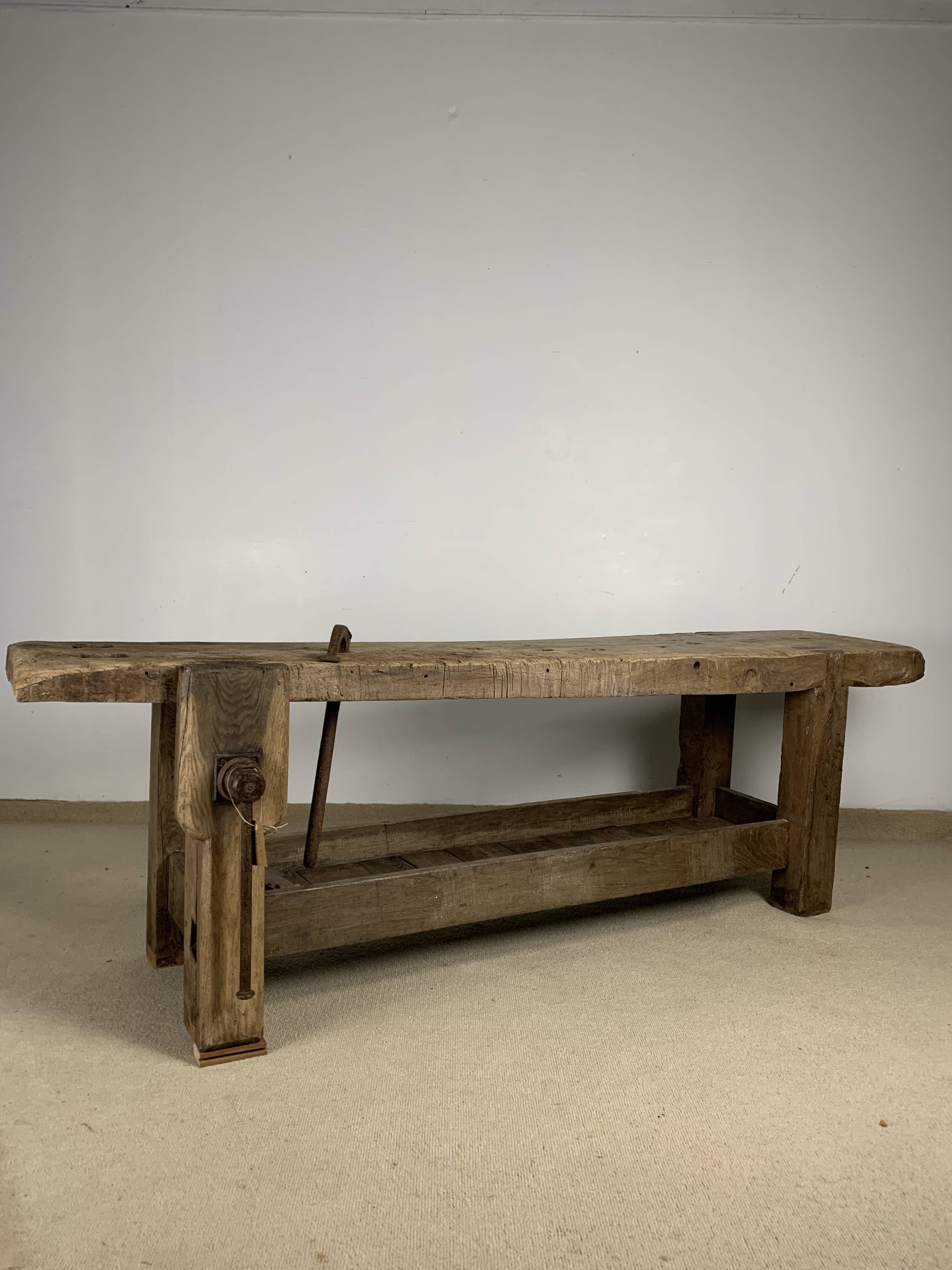 Old wooden workbench