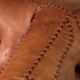 Rare 1970s Italian brutalist leather loveseat – sculptural two-seater