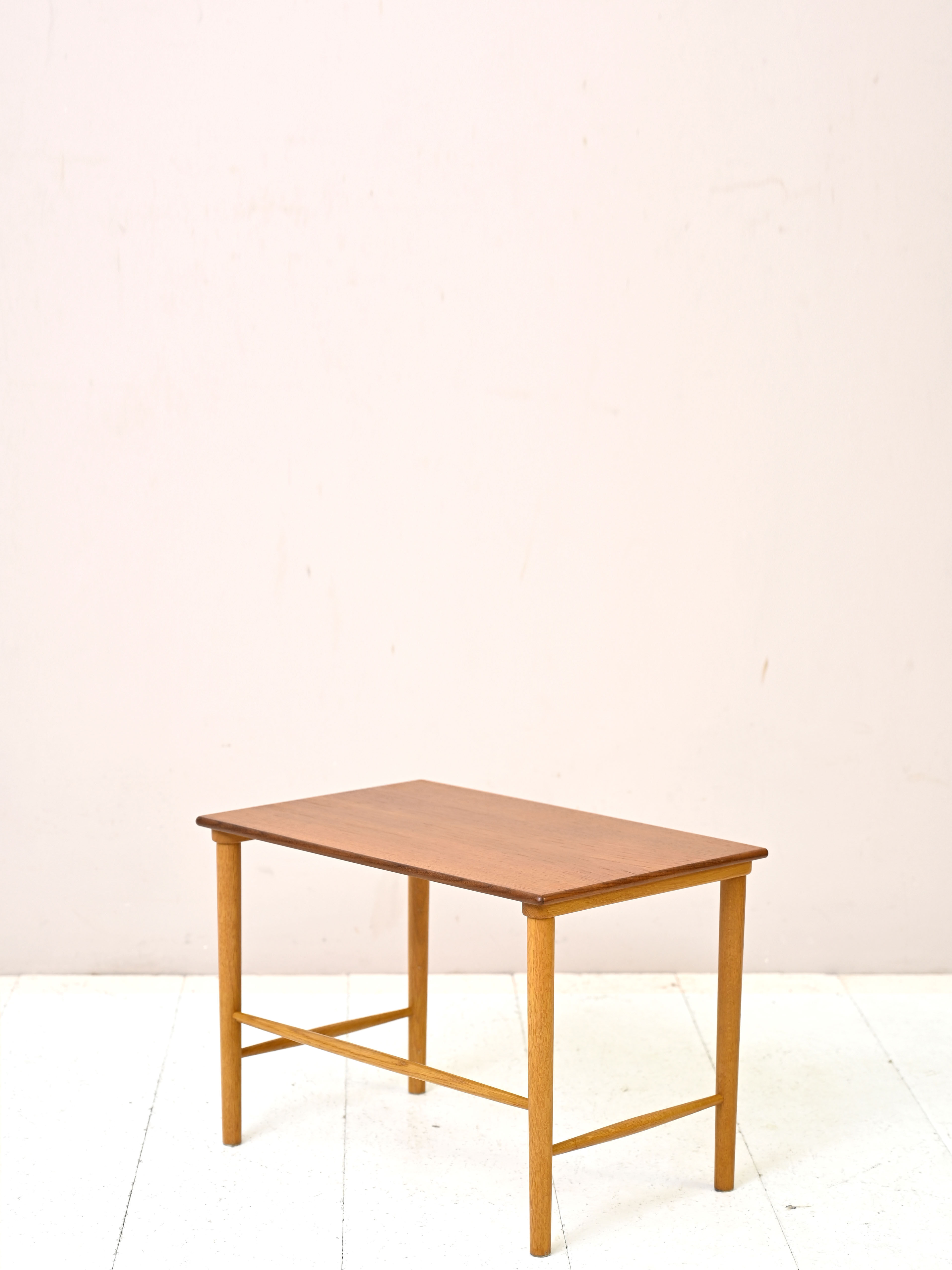 Swedish teak sofa side table