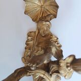 Pair of Regency style gilt bronze wall lights