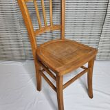 Ensemble de trois chaises bistrot vintage "Luterma", années 40/50